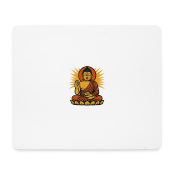 Bouddha - Tapis de souris (format paysage) - blanc - Devant