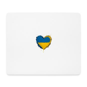 Ukraine Herz - Mousepad (Querformat) - Weiß - Vorne