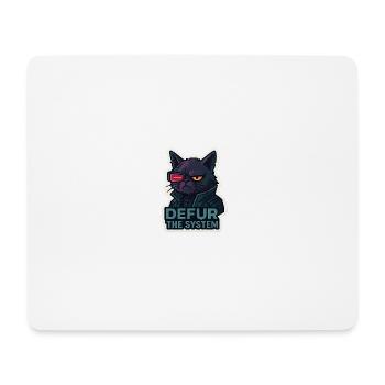 Cyberpunk Cat - Defur le système - Tapis de souris (format paysage) - blanc - Devant