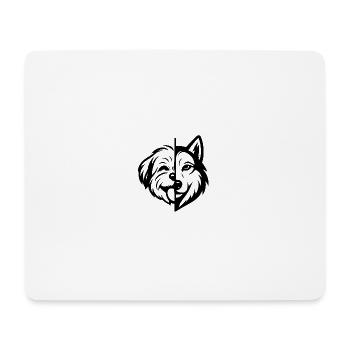 TinyPaws Black & White Edition Shih Tzu / Wolf b - Mousepad (Querformat) - Weiß - Vorne