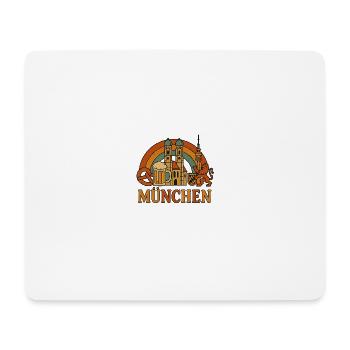 München - Mousepad (Querformat) - Weiß - Vorne