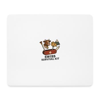 Swiss Survival Kit - Mousepad (Querformat) - Weiß - Vorne