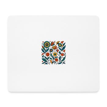Blumen abstrakt - Mousepad (Querformat) - Weiß - Vorne