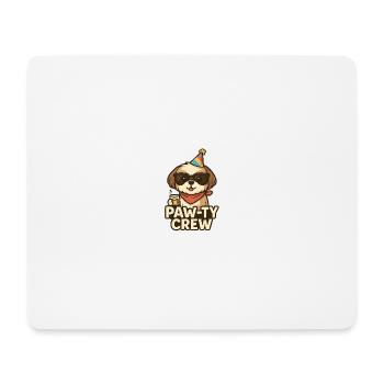TinyPaws Funlogo Paw-ty Crew - Mousepad (Querformat) - Weiß - Vorne