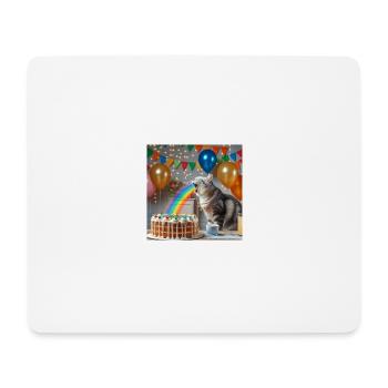 Chat Arc-en-ciel - Tapis de souris (format paysage) - blanc - Devant