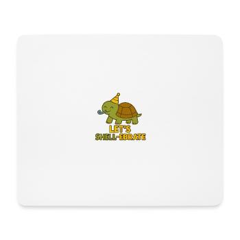 Let's Shell-ebrate – Party Turtle Edition - Mousepad (Querformat) - Weiß - Vorne