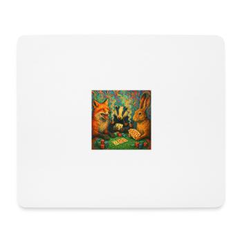 Tour de poker Animal - Tapis de souris (format paysage) - blanc - Devant