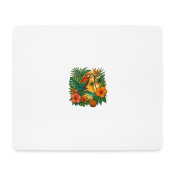 Tropical Collage - Tapis de souris (format paysage) - blanc - Devant