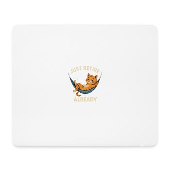 Katze Hängematte - Mousepad (Querformat) - Weiß - Vorne