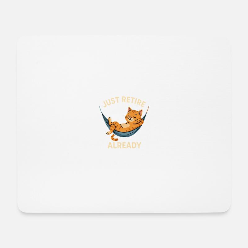 Katze Hängematte - Mousepad (Querformat) - Weiß