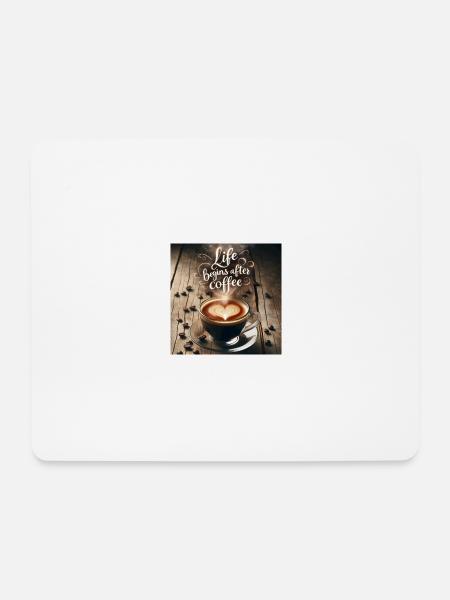 Kaffeebild - Mousepad (Querformat) - Weiß