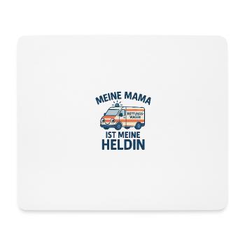 Logo Rettungsdienst Kinder "Meine Mama ist mein.." - Mousepad (Querformat) - Weiß - Vorne
