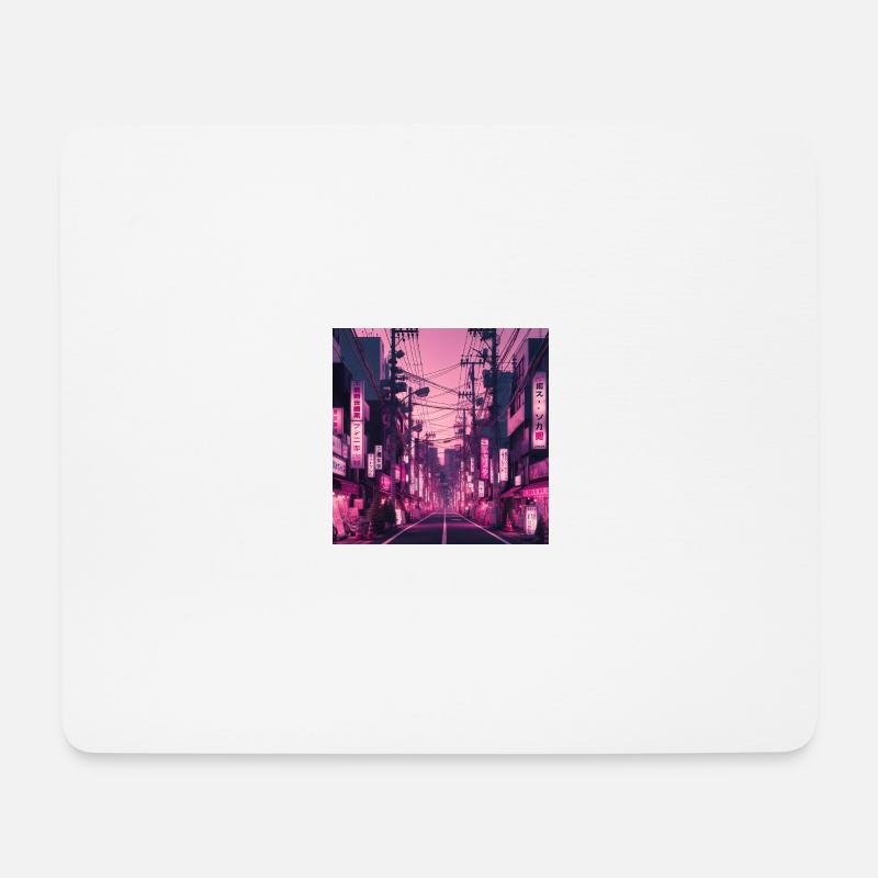 Straße in Tokyo - Mousepad (Querformat) - Weiß
