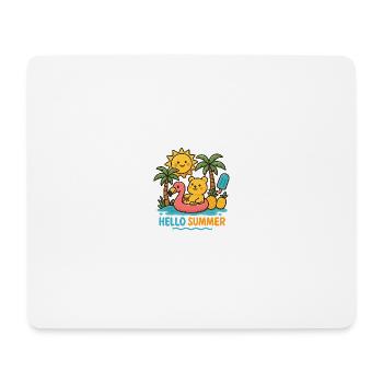 Hello Summer - Mousepad (Querformat) - Weiß - Vorne