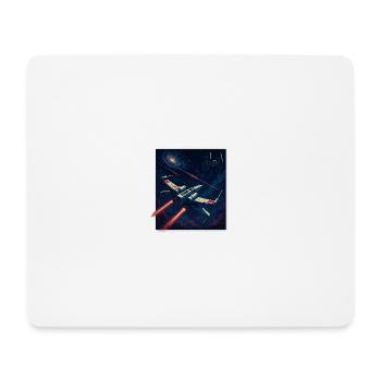 Vol à travers la galaxie - Tapis de souris (format paysage) - blanc - Devant