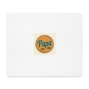 Flux Dev A worn retroinspired logo 2025 papa dady - Mousepad (Querformat) - Weiß - Vorne