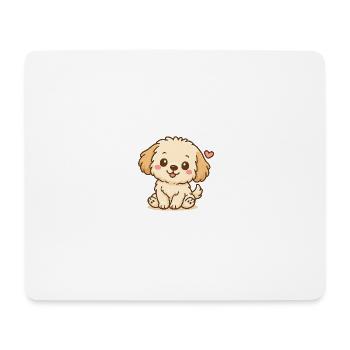 Kleiner Hund – treu & niedlich - Mousepad (Querformat) - Weiß - Vorne