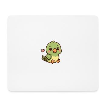 Kleiner Papagei – bunt & bezaubernd - Mousepad (Querformat) - Weiß - Vorne