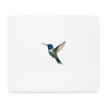 Kolibri – Leichtigkeit in Farben - Mousepad (Querformat) - Weiß - Vorne