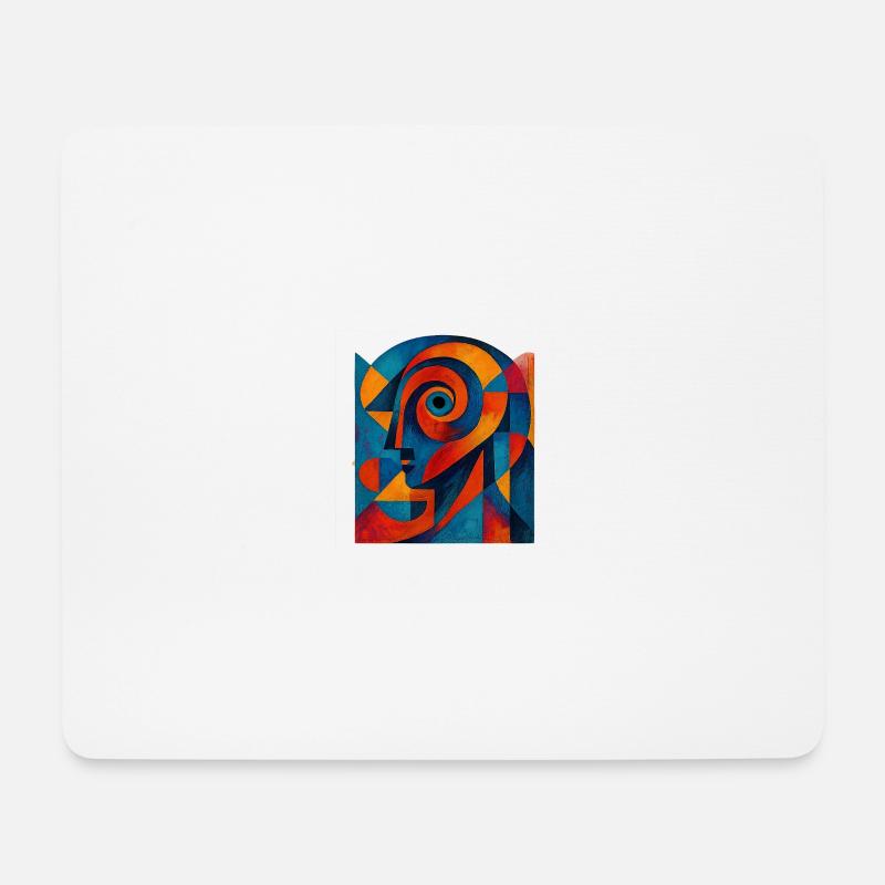 Hidden Face - Mousepad (Querformat) - Weiß