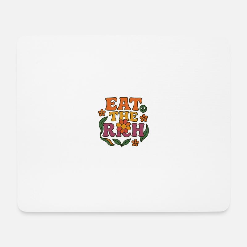 eat the rich - Mousepad (Querformat) - Weiß