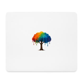 Baum Colorblast - Mousepad (Querformat) - Weiß - Vorne