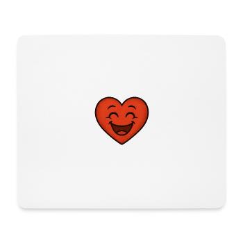Rire du fond du cœur – Quand l’amour rend heureux - Tapis de souris (format paysage) - blanc - Devant