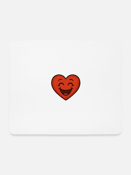 Von Herzen lachen – Wenn Liebe glücklich macht - Mousepad (Querformat) - Weiß