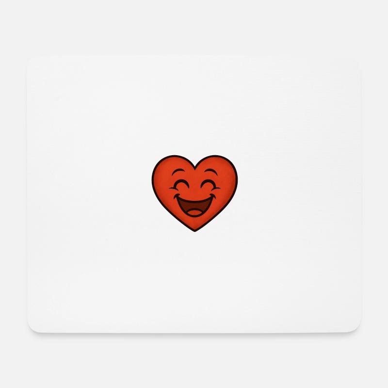 Von Herzen lachen – Wenn Liebe glücklich macht - Mousepad (Querformat) - Weiß