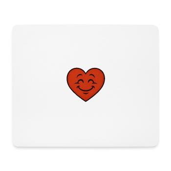 Ein Herz lacht – Liebe in ihrer schönsten Form - Mousepad (Querformat) - Weiß - Vorne
