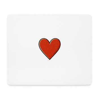 Kunstvolles Herz – Retro mit Charakter - Mousepad (Querformat) - Weiß - Vorne