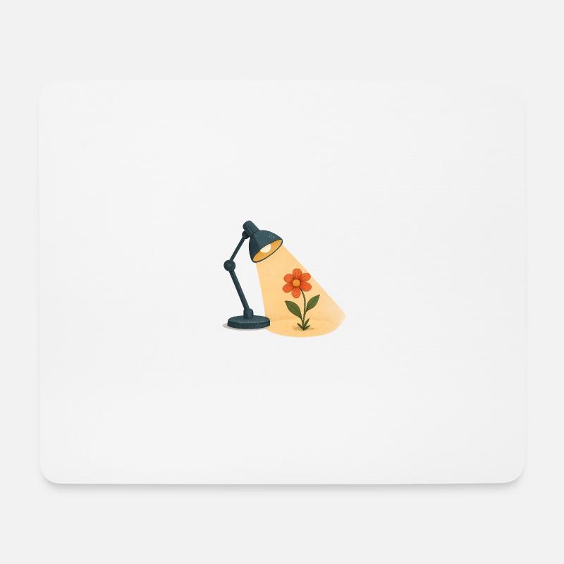 Aufgehende Blume - Mousepad (Querformat) - Weiß