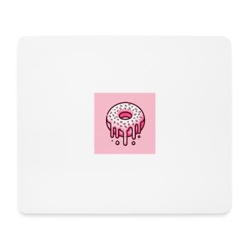 Pinker Donut - Mousepad (Querformat) - Weiß - Vorne