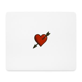 Vintage Love Shot – Romance avec de la profondeur - Tapis de souris (format paysage) - blanc - Devant