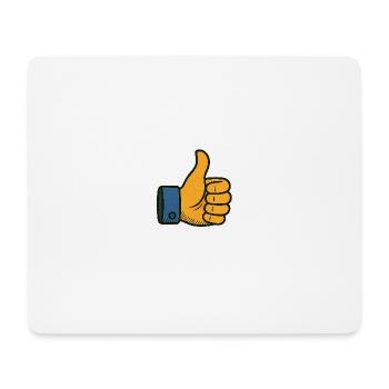 Daumen hoch – Retro-Zustimmung mit Stil - Mousepad (Querformat) - Weiß - Vorne