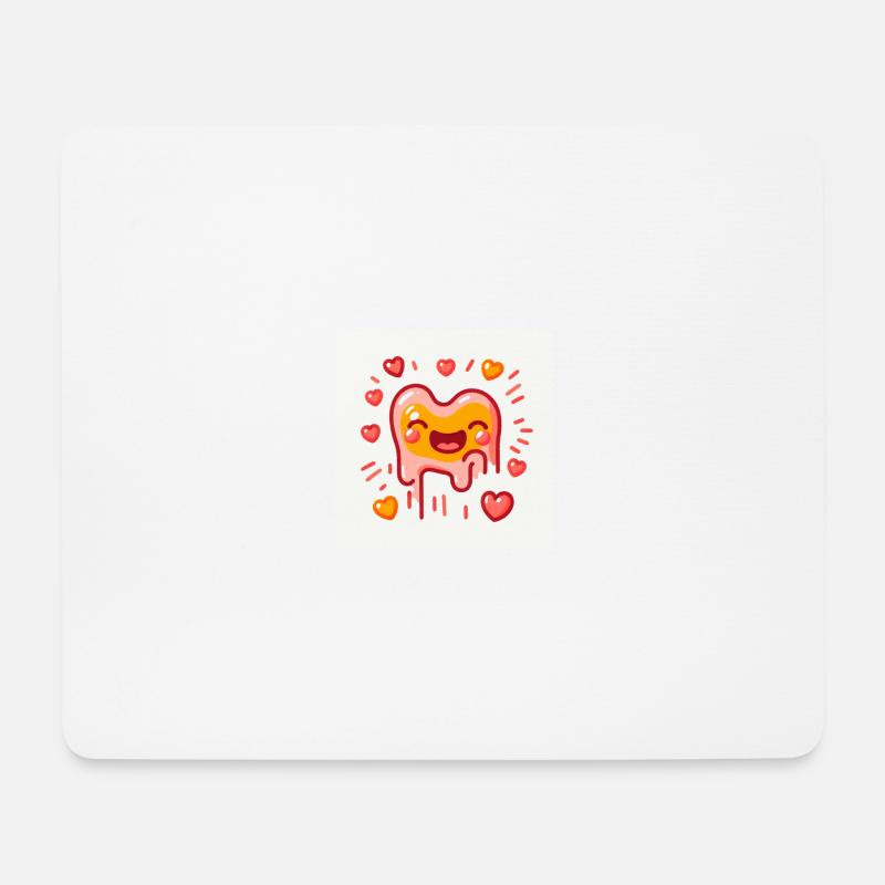 Bespritztes eisiges Herz - Mousepad (Querformat) - Weiß