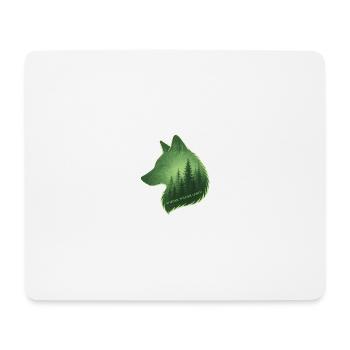 grüner Fuchskopf - WiederWilderLeben - Mousepad (Querformat) - Weiß - Vorne