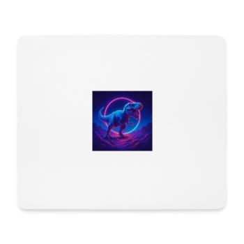 Neon Print Dino - Mousepad (Querformat) - Weiß - Vorne