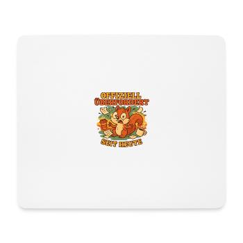 Offiziell überfordert - Mousepad (Querformat) - Weiß - Vorne