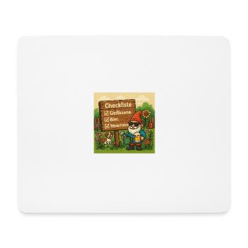 Gartenzwerg - Mousepad (Querformat) - Weiß - Vorne