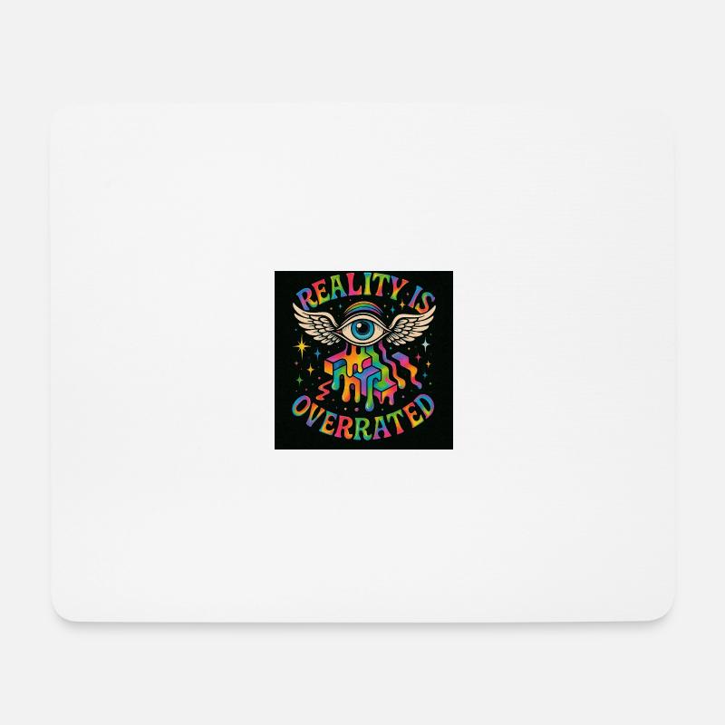 Reality is Overrated – Psy Eye Trip - Mousepad (Querformat) - Weiß