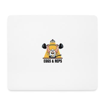 Eggs & Reps - Mousepad (Querformat) - Weiß - Vorne