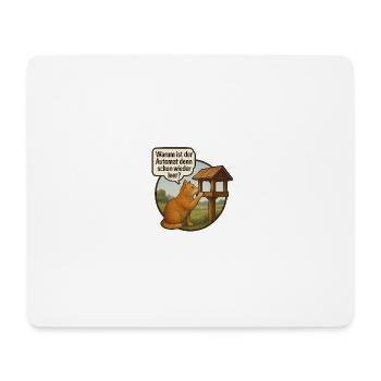 Vogelhaus Katze - Mousepad (Querformat) - Weiß - Vorne