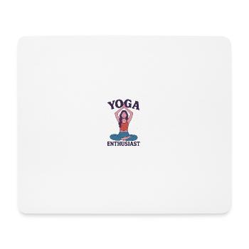 "Yoga Enthusiast – Calm, Focus and Inner Balance" - Mouse Pad (horizontal) - white - Front