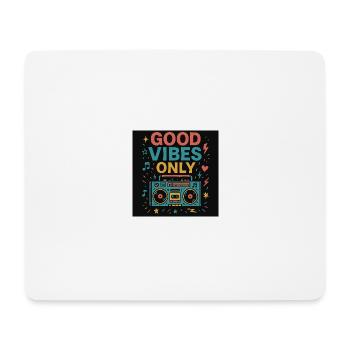 Vibes uniquement - Tapis de souris (format paysage) - blanc - Devant