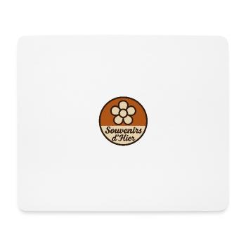 70s style badge (floral pattern) - Mouse Pad (horizontal) - white - Front
