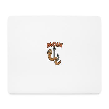 Moin Wurm - Mousepad (Querformat) - Weiß - Vorne