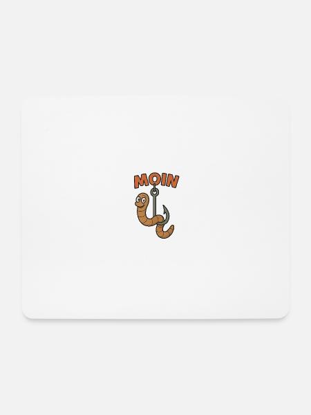 Moin Wurm - Mousepad (Querformat) - Weiß