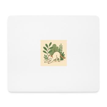 Katze - Mousepad (Querformat) - Weiß - Vorne