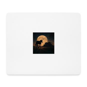 Nuit du cheval - Tapis de souris (format paysage) - blanc - Devant
